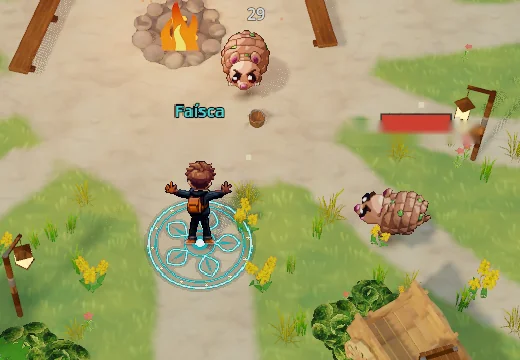 Efeito da skill Faísca no jogo