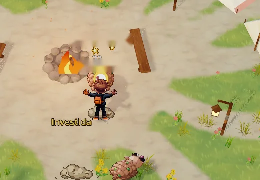 Efeito da skill Investida no jogo