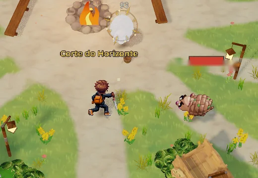 Efeito da skill Corte do Horizonte no jogo