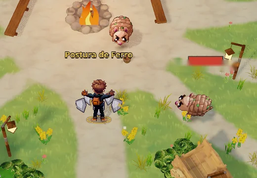 Efeito da skill Postura de Ferro no jogo